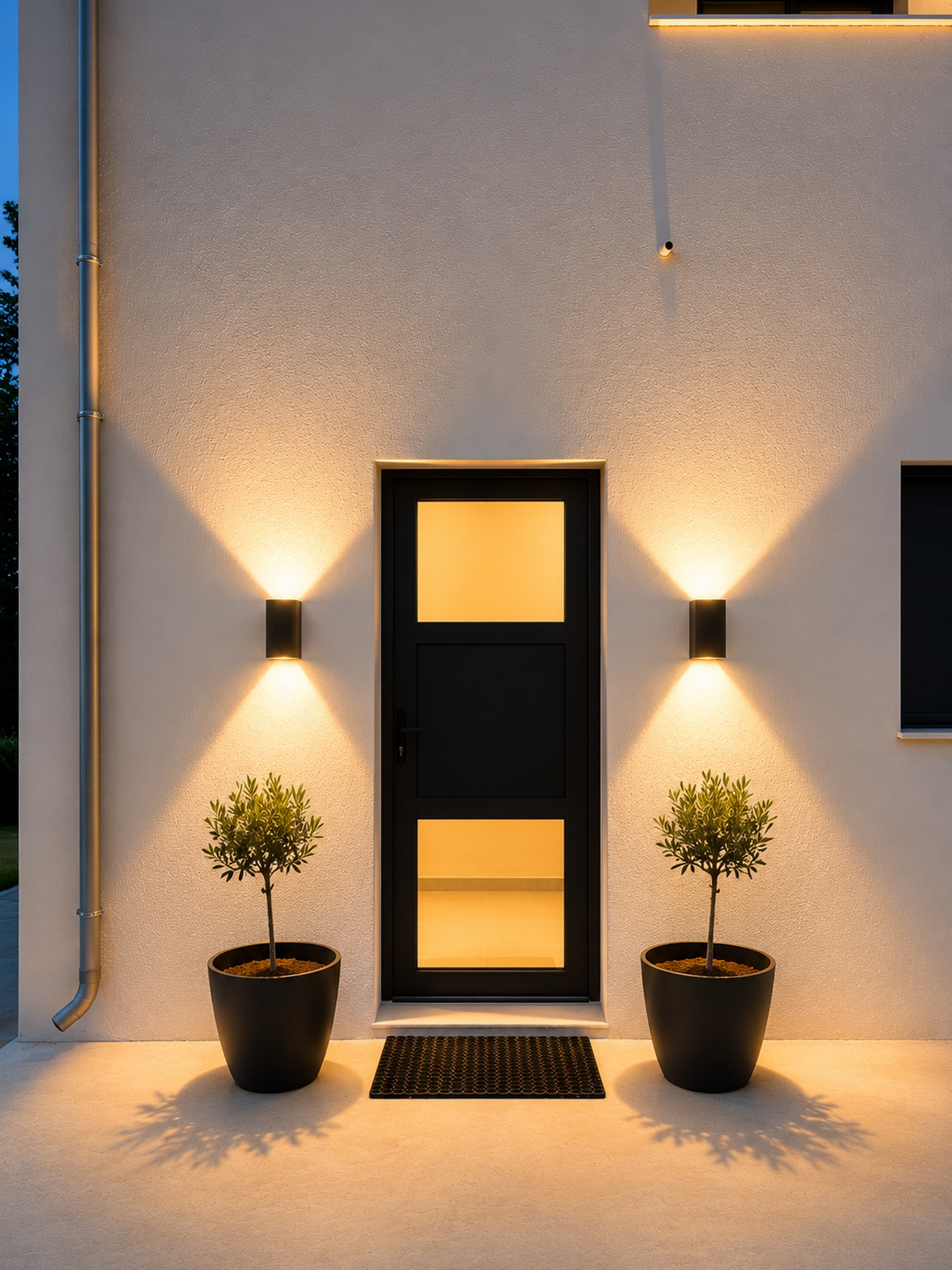 Aetheria Resort illuminated entrance