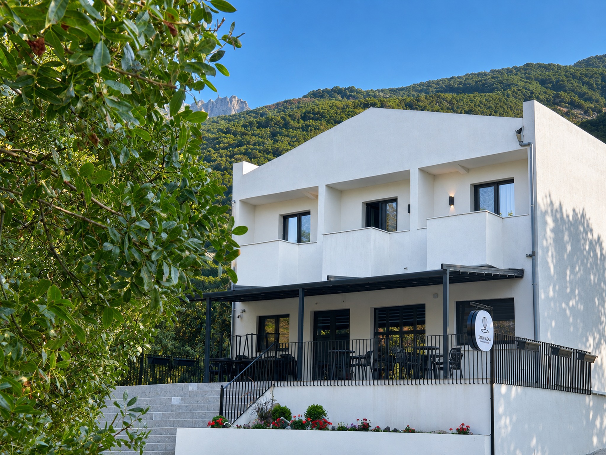 Aetheria Resort beneath Mount Saos in Therma, Samothrace